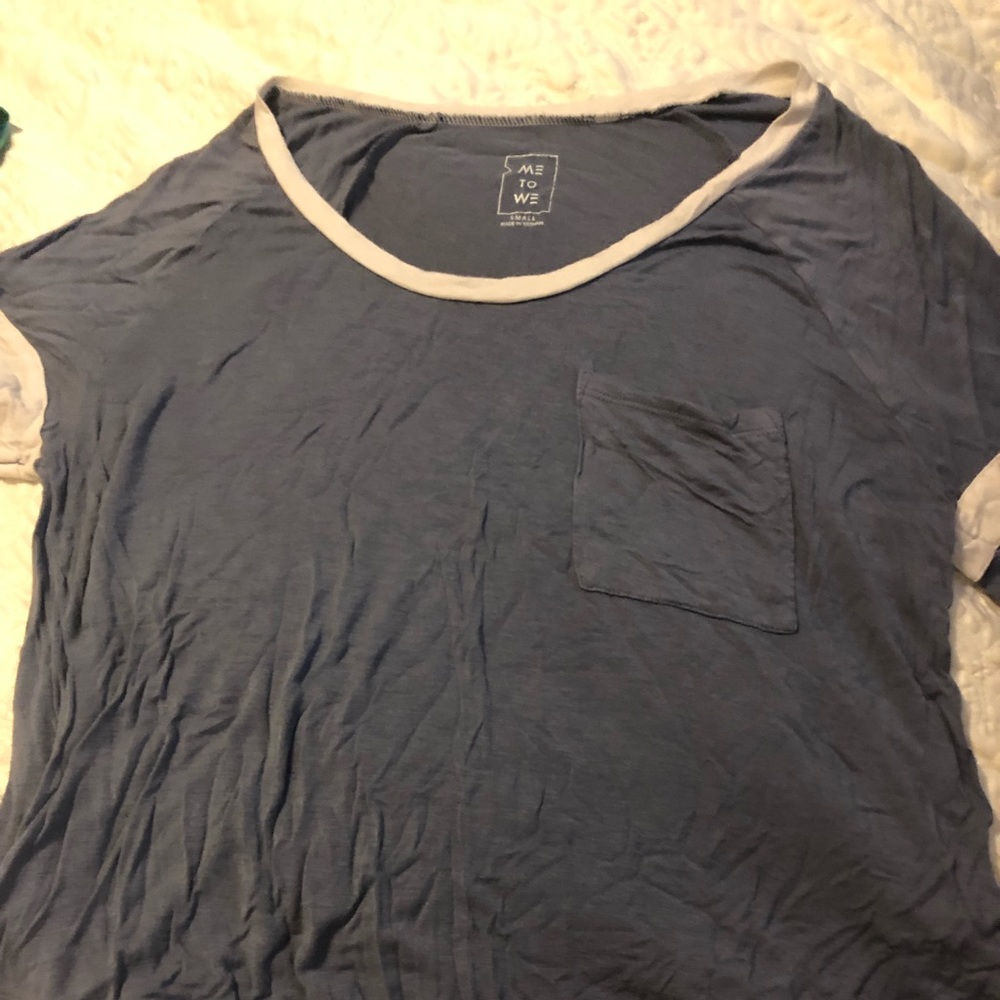PacSun Me to We Navy Pocket Tee